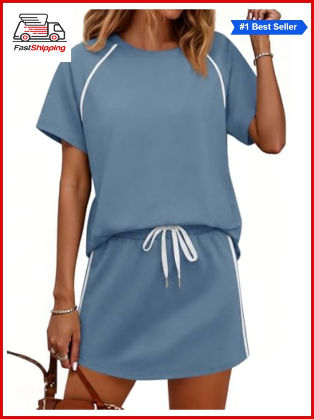 ✨ Womens 2 Piece Skirt Set Summer Tennis Outfit Skort Set